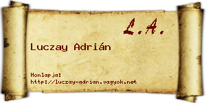 Luczay Adrián névjegykártya